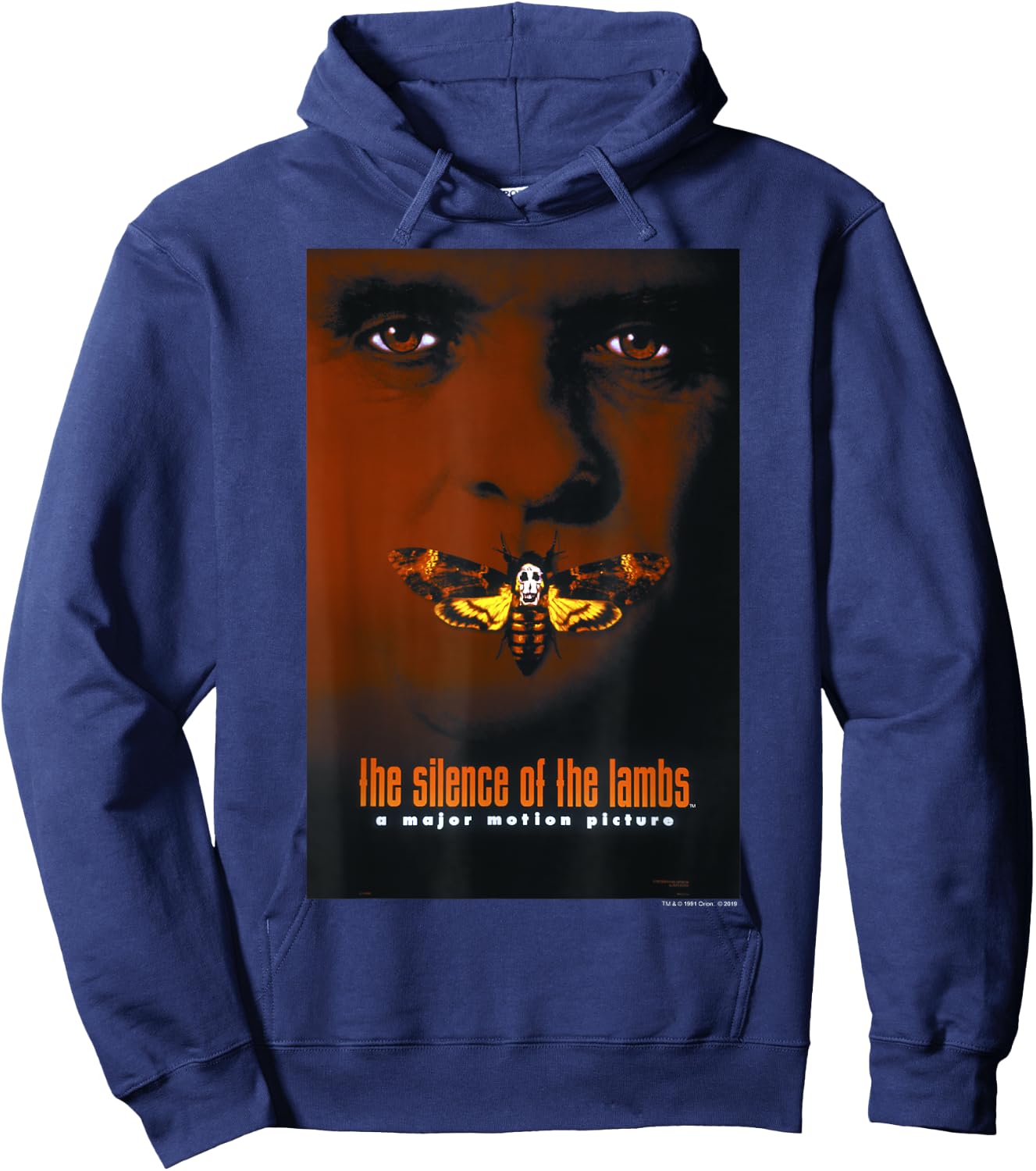 The Silence Of The Lambs Moth Poster Hoodie - Hoodie | Navy