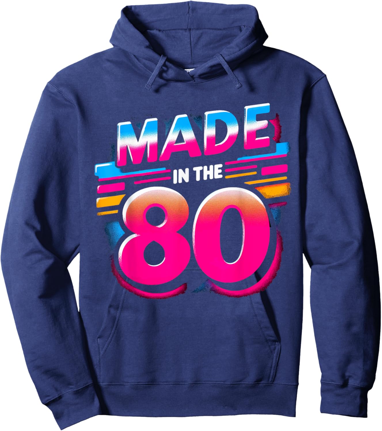 Made In The 80 1980s Retro Nineteen Eighties Vintage Music Hoodie - Hoodie | Navy