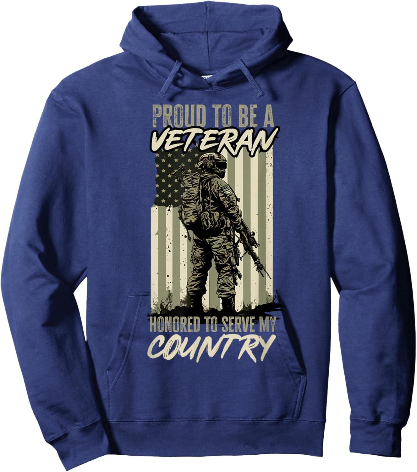 Veteran US Patriotic Proud to be a veteran Hoodie - Hoodie | Navy
