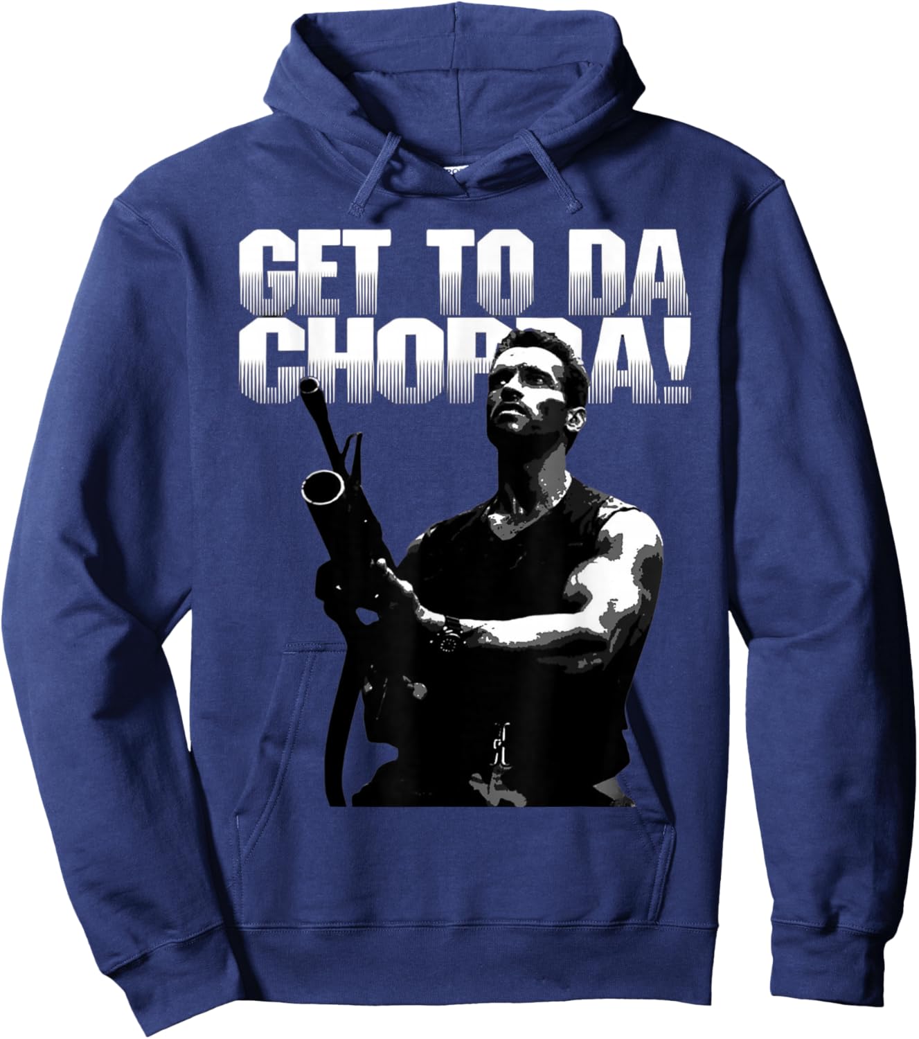 Da Choppa Black -Adults Classic Fit - Modern Movie Letter Print Short Sleeve - Small Hoodie - Hoodie | Navy