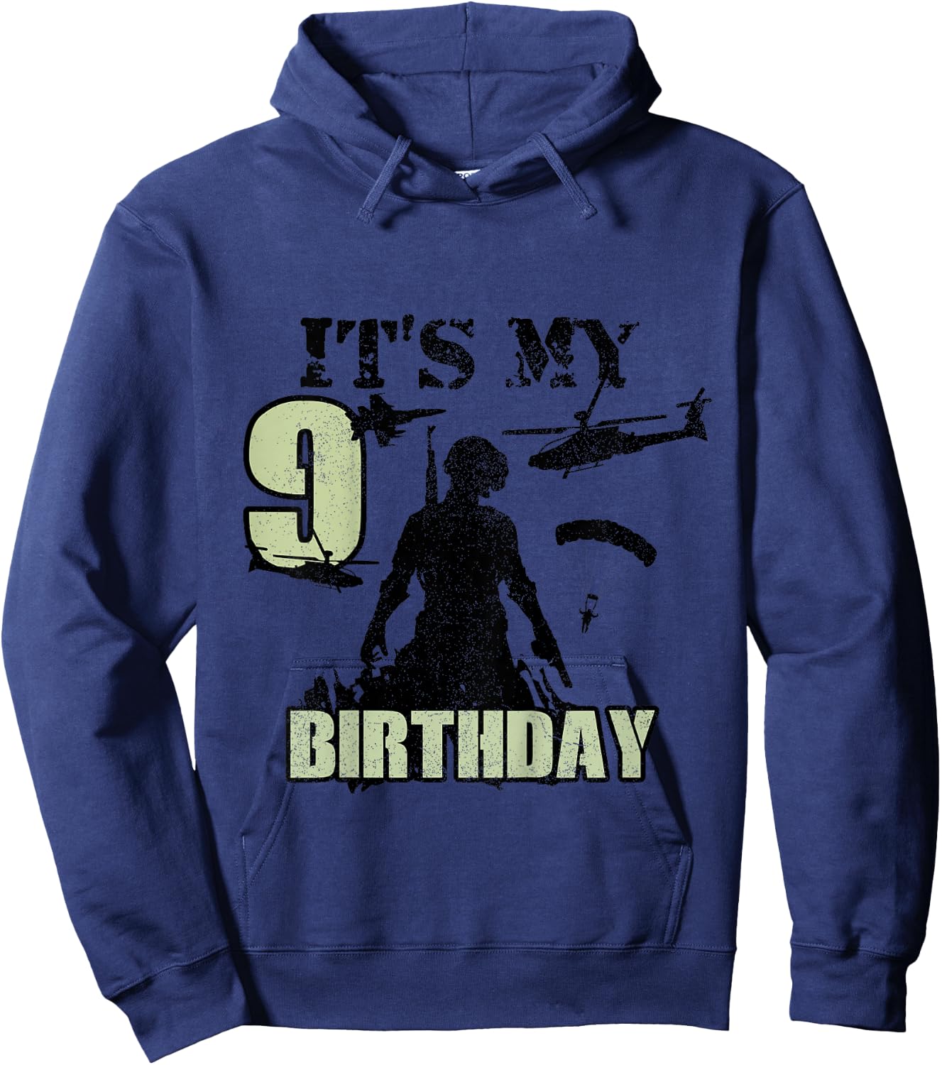 9 Year Old Call Of Theme It's My Birthday Gift Boys Girls Hoodie - Hoodie | Navy