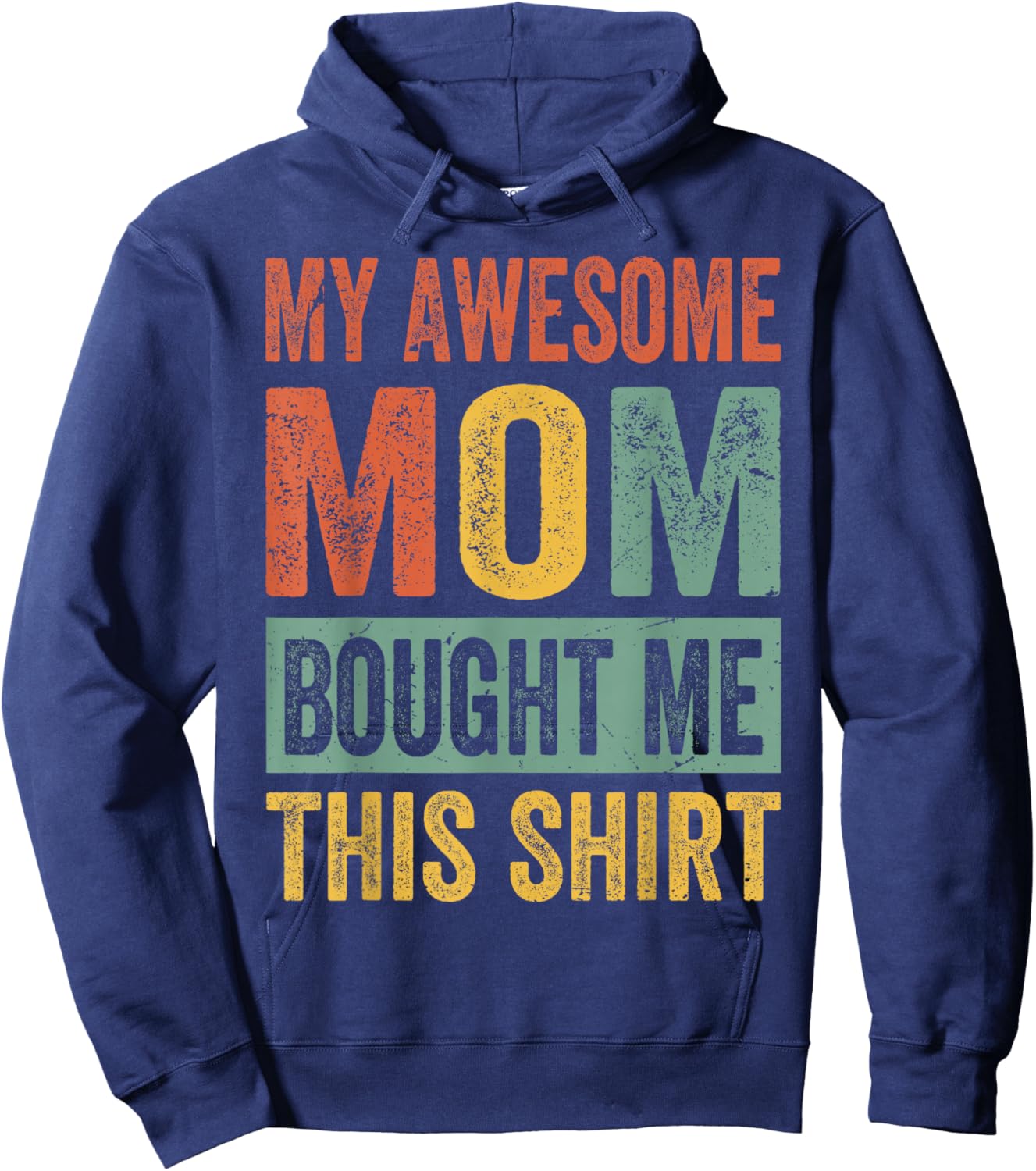 My Awesome Mom Bought Me This Shirt - Funny Children Hoodie - Hoodie | Navy