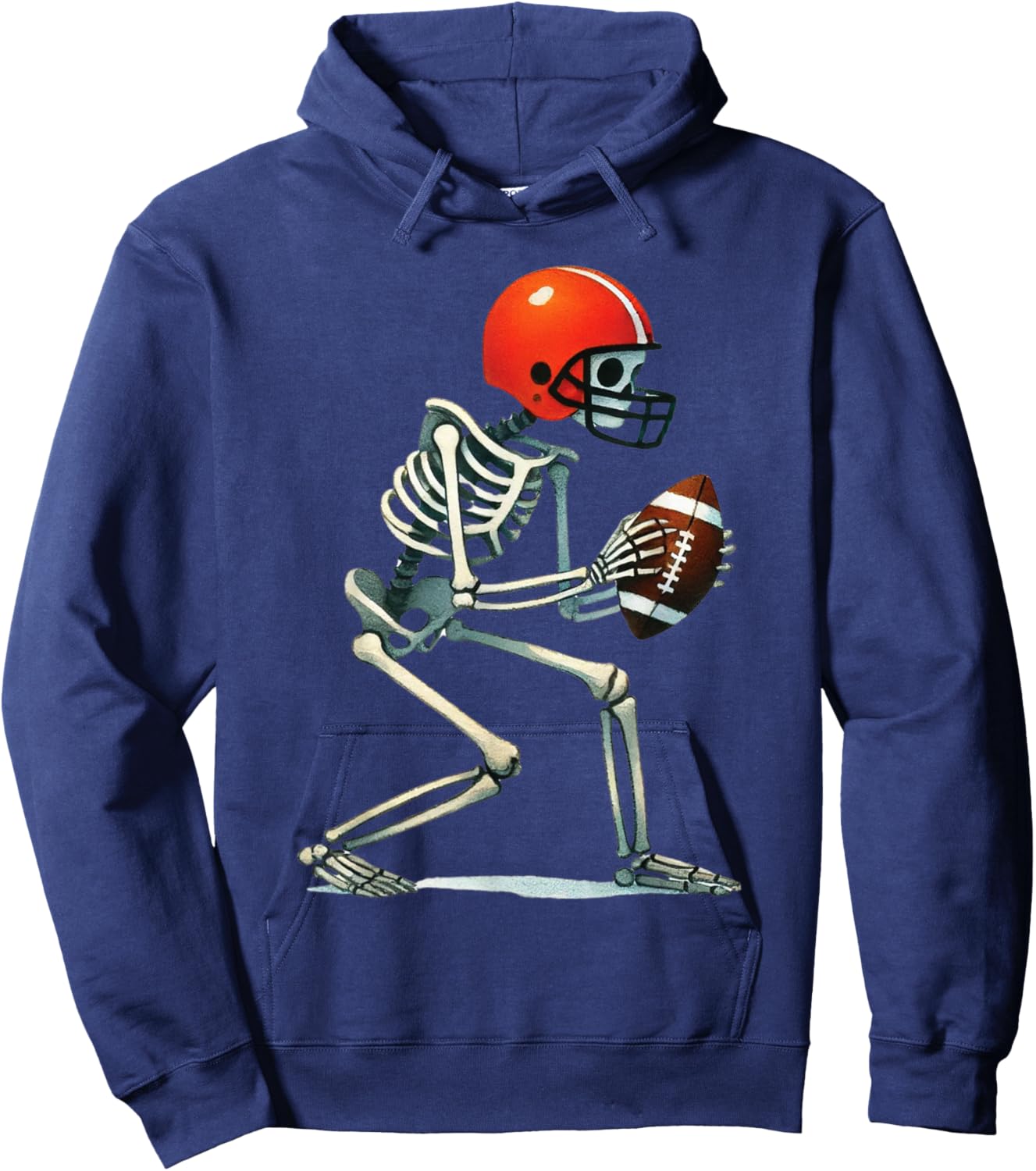Skeleton Football Halloween Costume Funny Men Boys Kids Hoodie - Hoodie | Navy