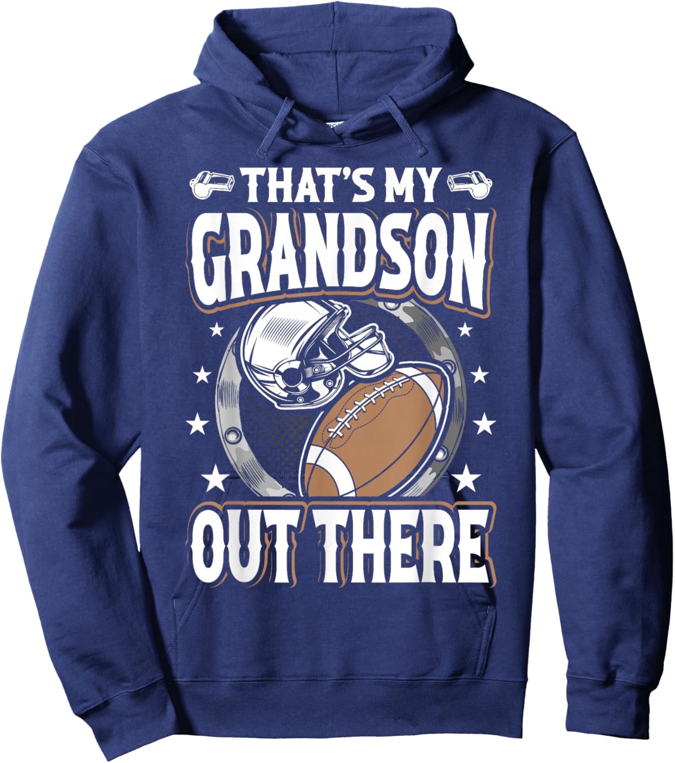 That's My Grandson Out There Football Grandma Hoodie - Hoodie | Navy