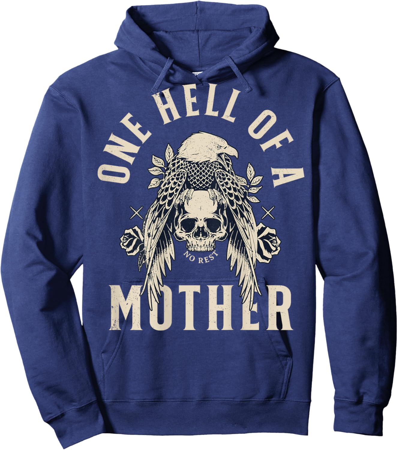One Hell Of A Mother (on back) Hoodie - Hoodie | Navy