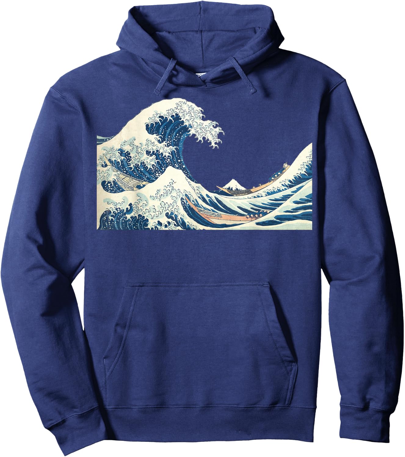 Great Wave Off Kanagawa Katsushika Hokusai Surfing Ocean Hoodie - Hoodie | Navy