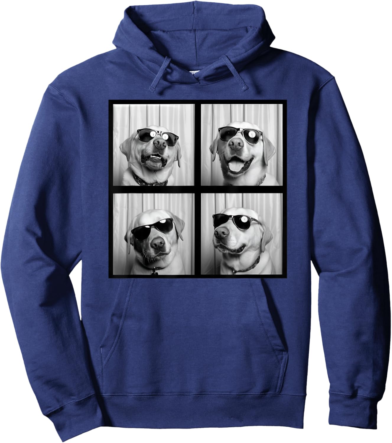 Yellow Labrador Retriever Face Cool Dog With Sunglasses Women Kids Hoodie - Hoodie | Navy