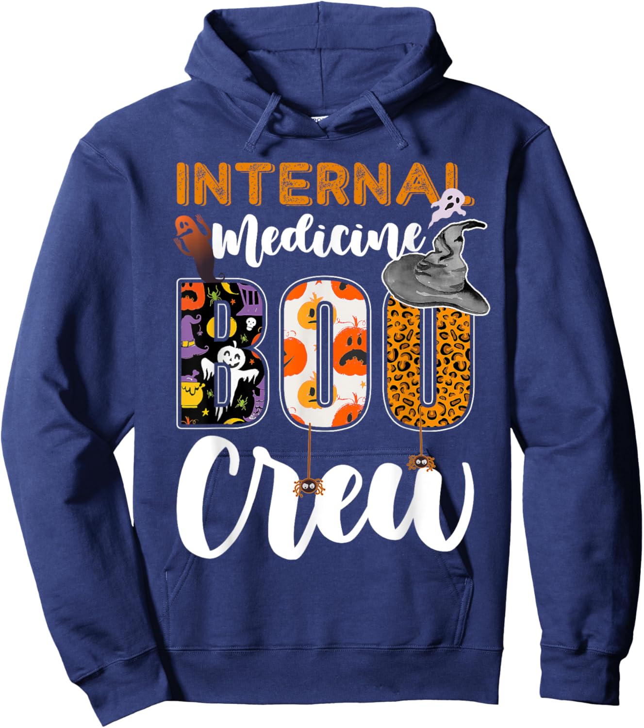 Internal Medicine Boo Crew Halloween Matching Internist Hoodie - Hoodie | Navy