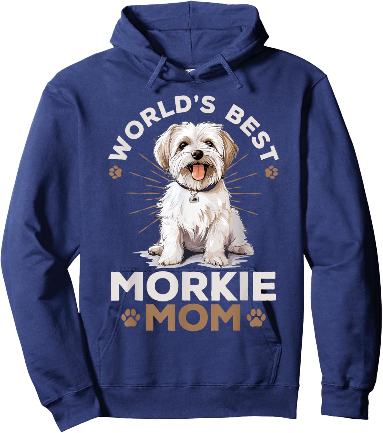 Morkie Dog Breed Pet World's Best Morkie Mom Women Girls Kids Hoodie - Hoodie | Navy