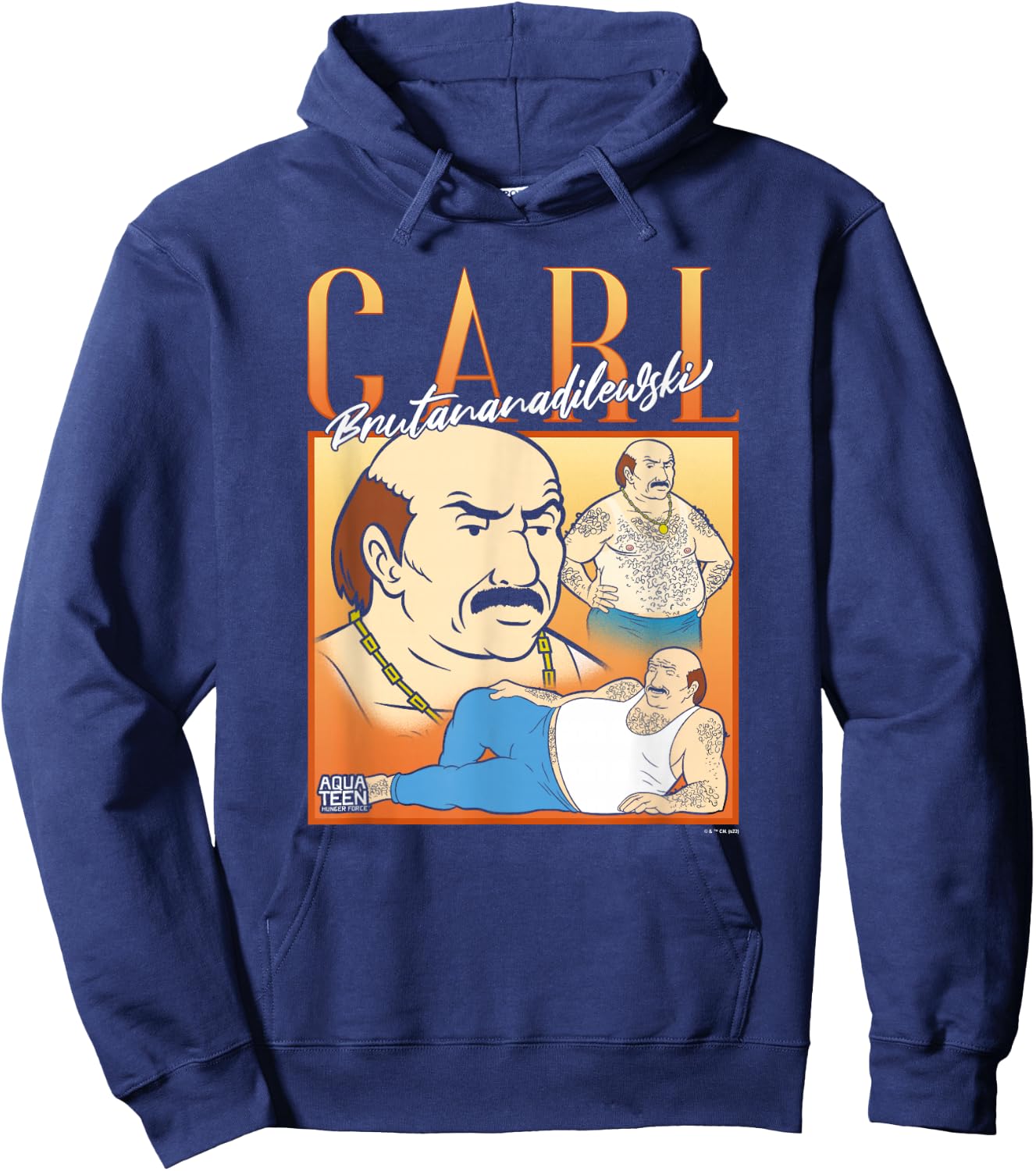 Aqua Teen Hunger Force Carl Brutananadilewski 90's Album Hoodie - Hoodie | Navy