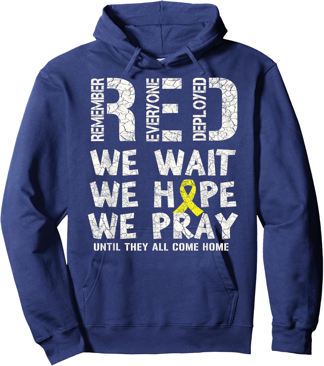 Remember Everyone Deployed - Red Friday Military Hoodie - Hoodie | Navy