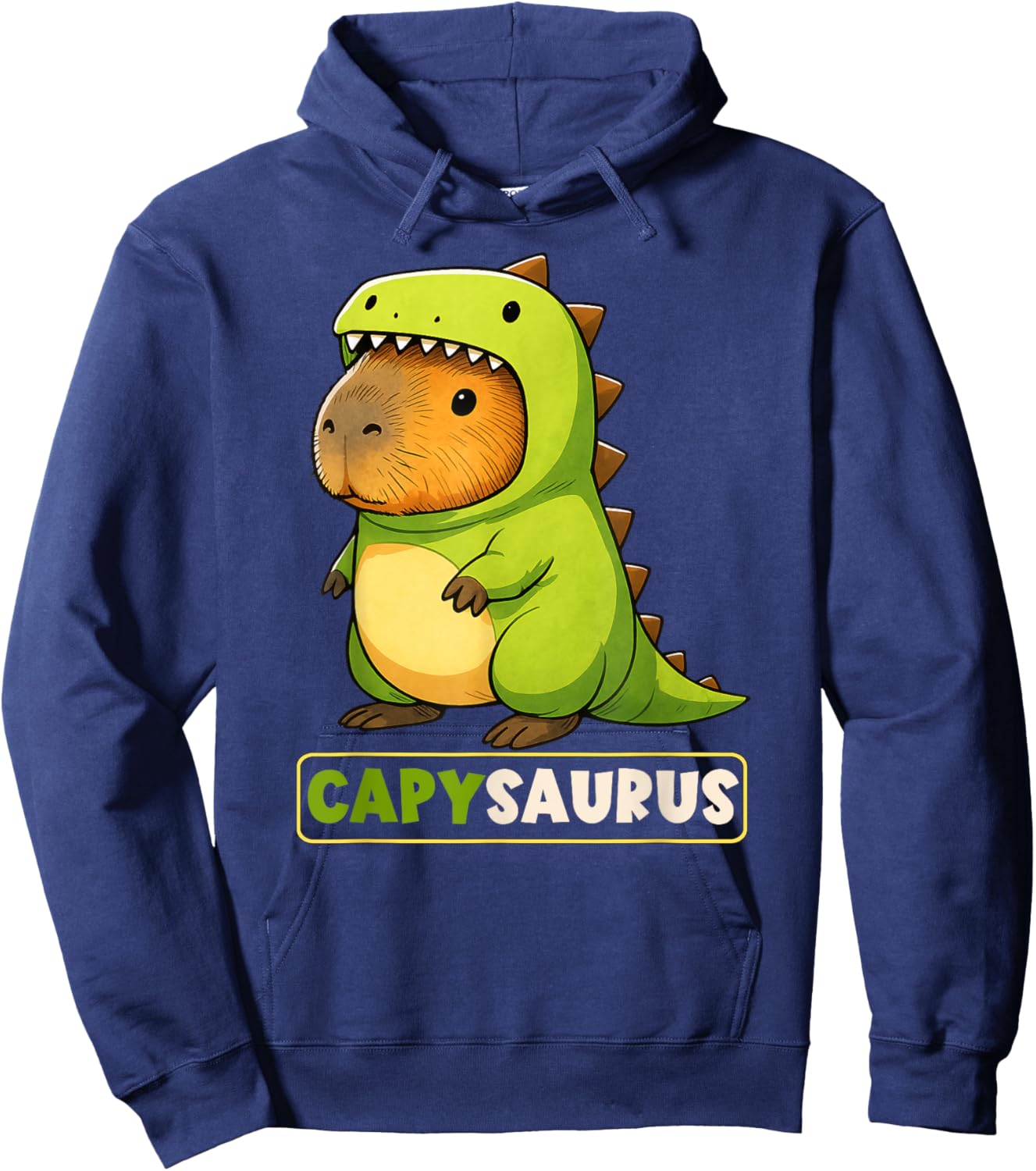 Capybara Dinosaur Costume Capysaurus Trex Boys Girls Kids Hoodie - Hoodie | Navy
