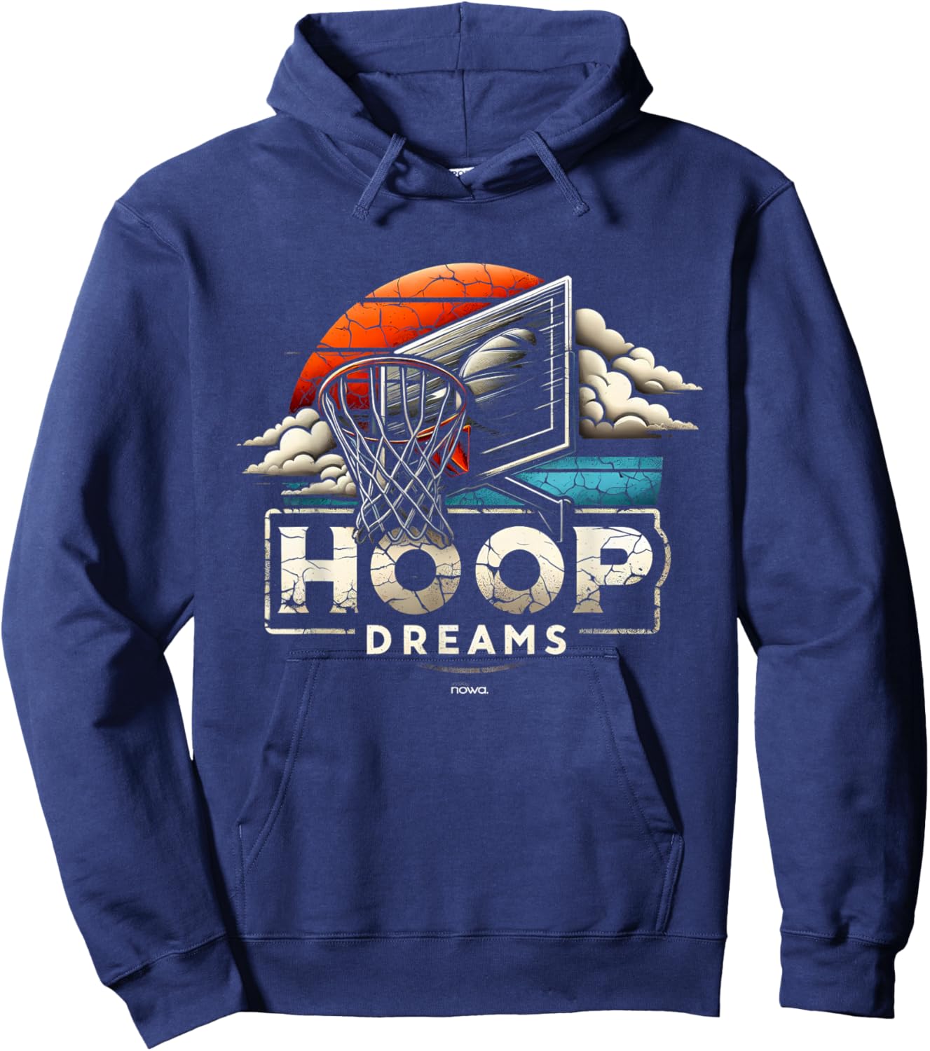 A Dream of Basketball on the Sundown Hoop Hoodie - Hoodie | Navy