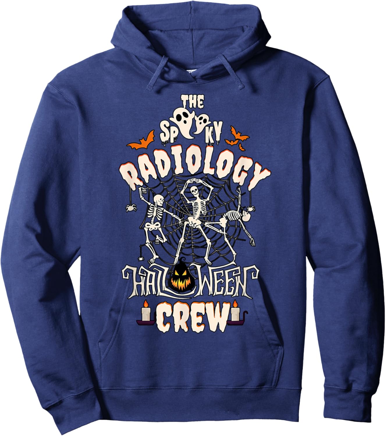 Spooky Halloween Radiology Tech Skeleton Xray CT Tech Hoodie - Hoodie | Navy