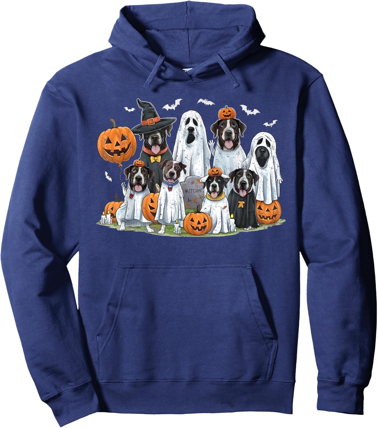Dog Ghost Cute Dogs Dressed As Ghosts Funny Halloween Gifts Hoodie - Hoodie | Navy