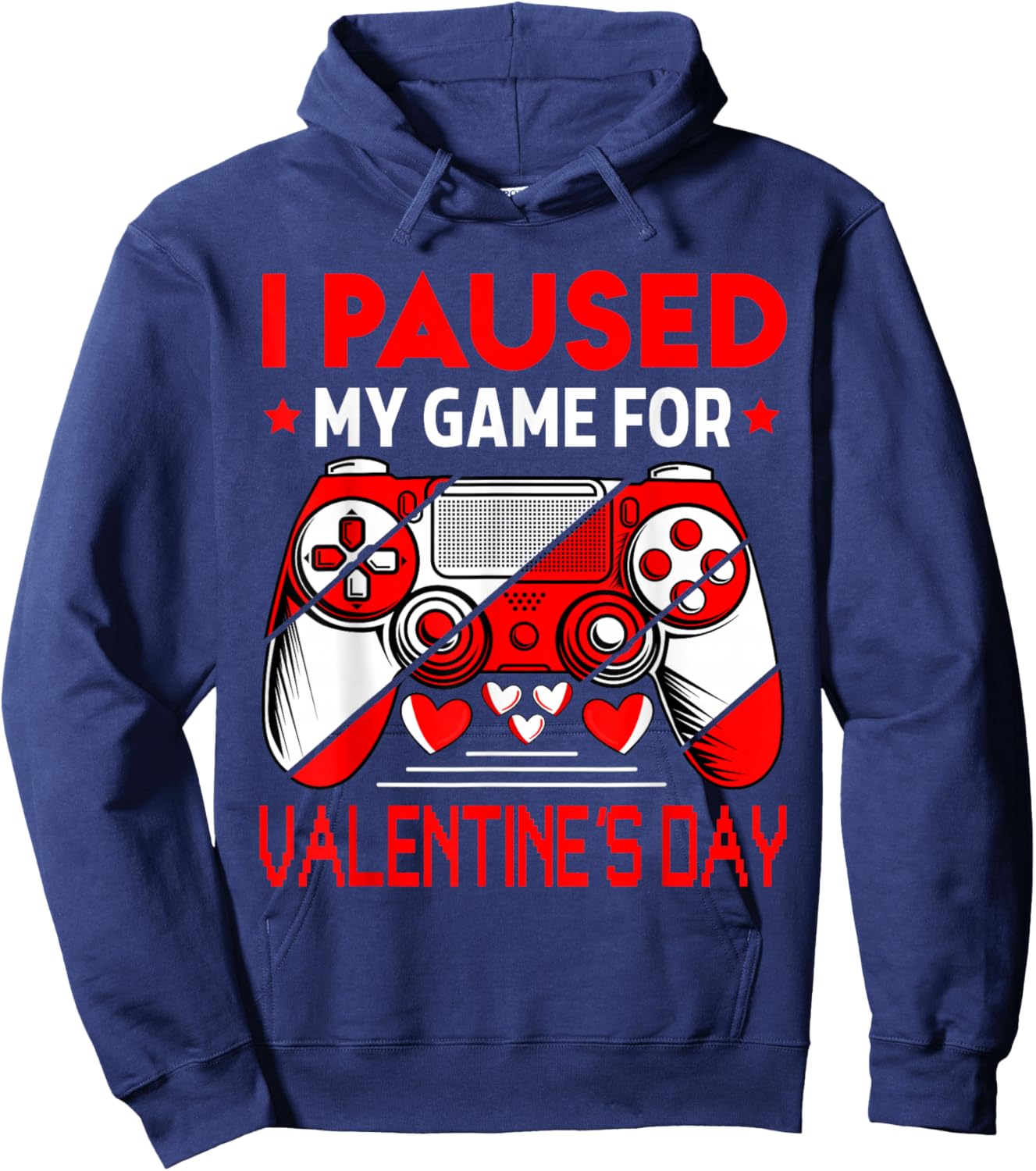 Valentines Day Gamer Valentines Day Gaming Men Boys Kids Hoodie - Hoodie | Navy