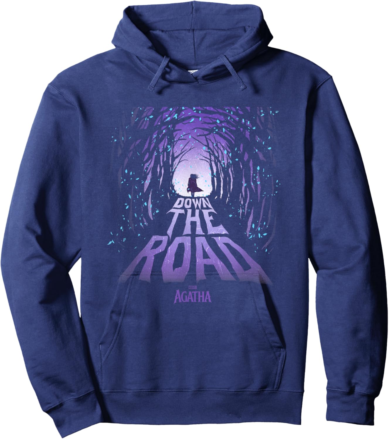 Marvel Agatha All Along Down The Road Witches Purple Logo Hoodie - Hoodie | Navy