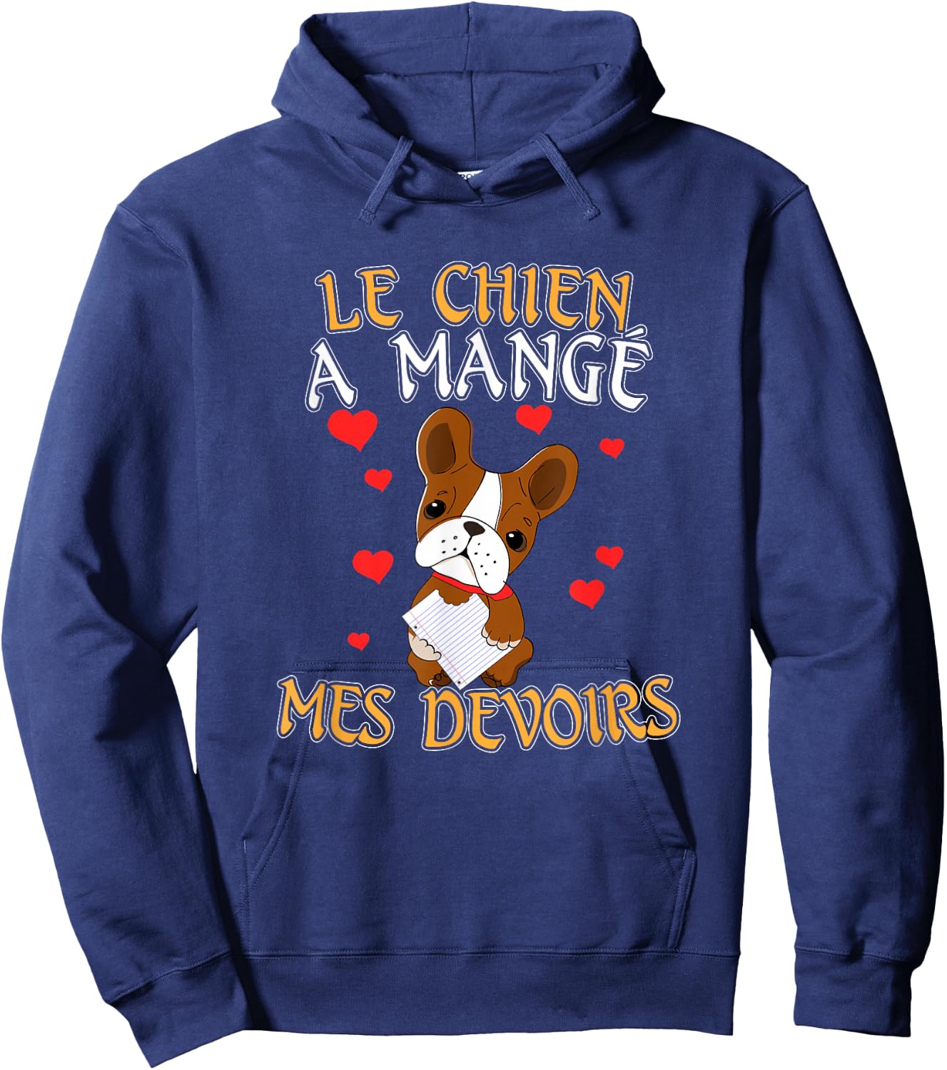 Dog Ate My Homework - Learning French Hoodie - Hoodie | Navy