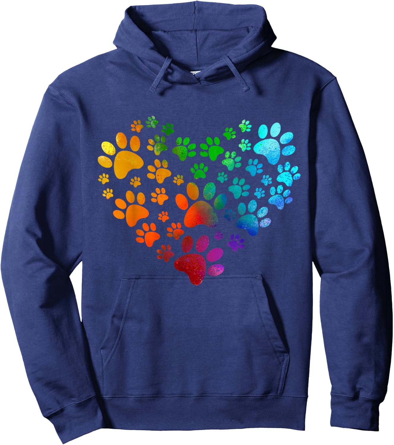 Paw Heart Paw Print Dog Heart Dog Accessories Gift Women Girls Kids Hoodie - Hoodie | Navy
