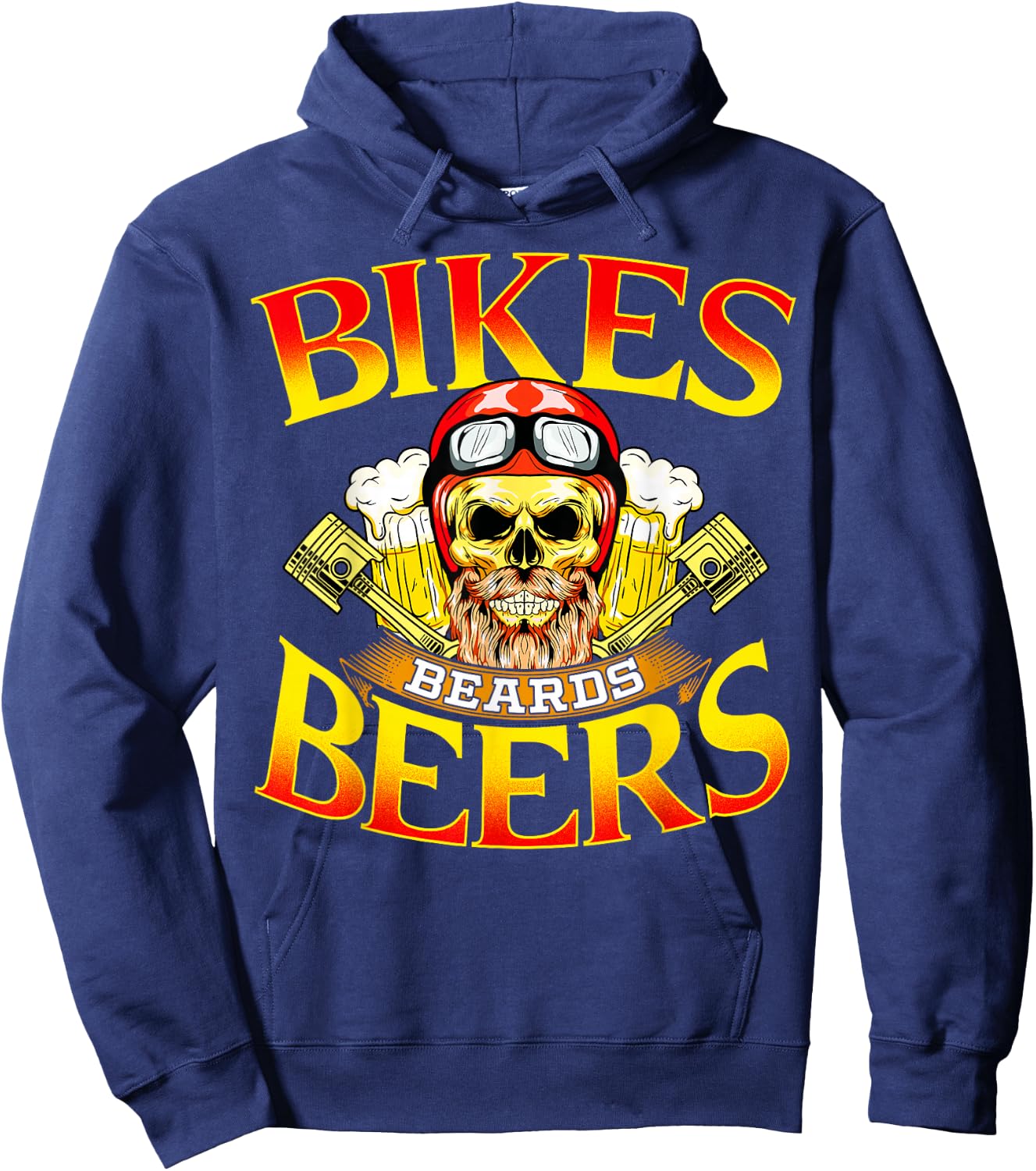 Motorcycle Lover Gift Bikers Men MC Parties Vintage Meets Hoodie - Hoodie | Navy