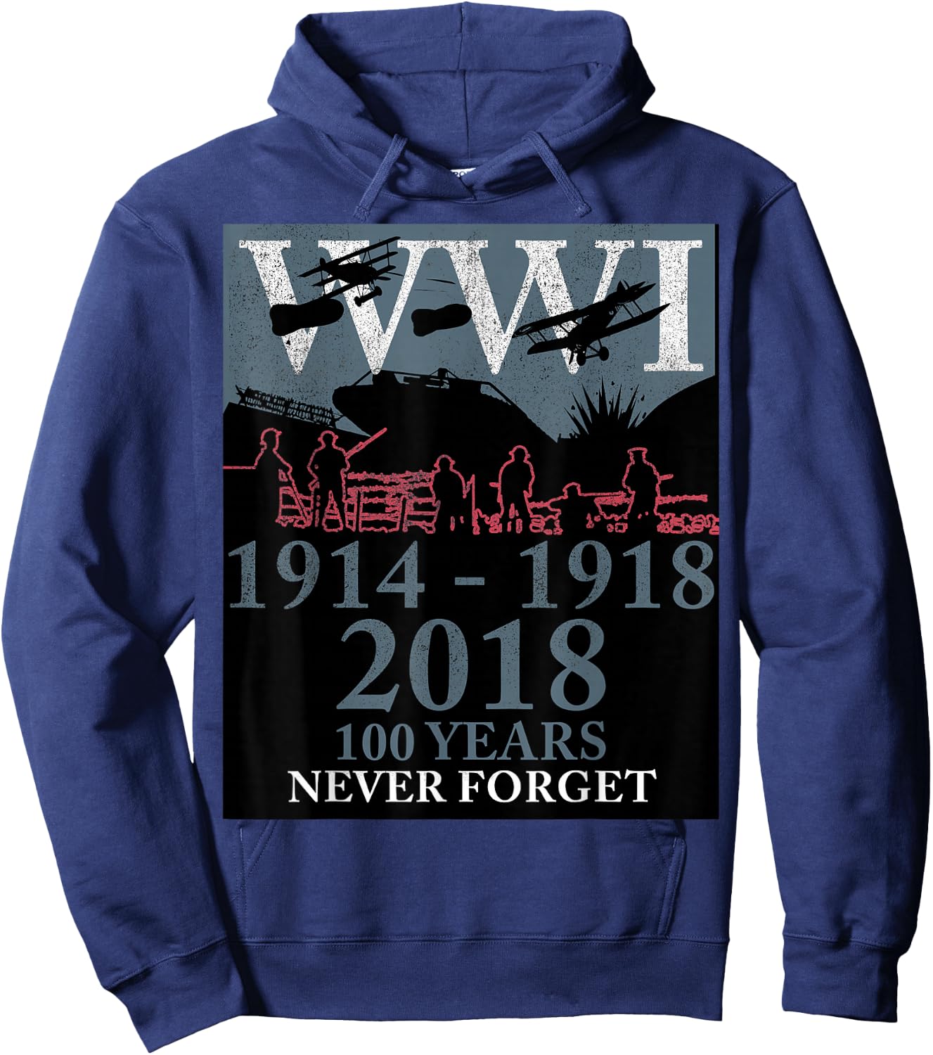 World War One WW1 WWI 100 Years Anniversary Momento Hoodie - Hoodie | Navy