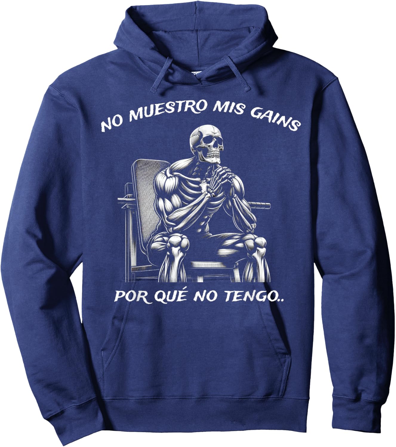 Calacas Chidas Gym | Mexican Sayings Funny Sarcasm Slang Hoodie - Hoodie | Navy