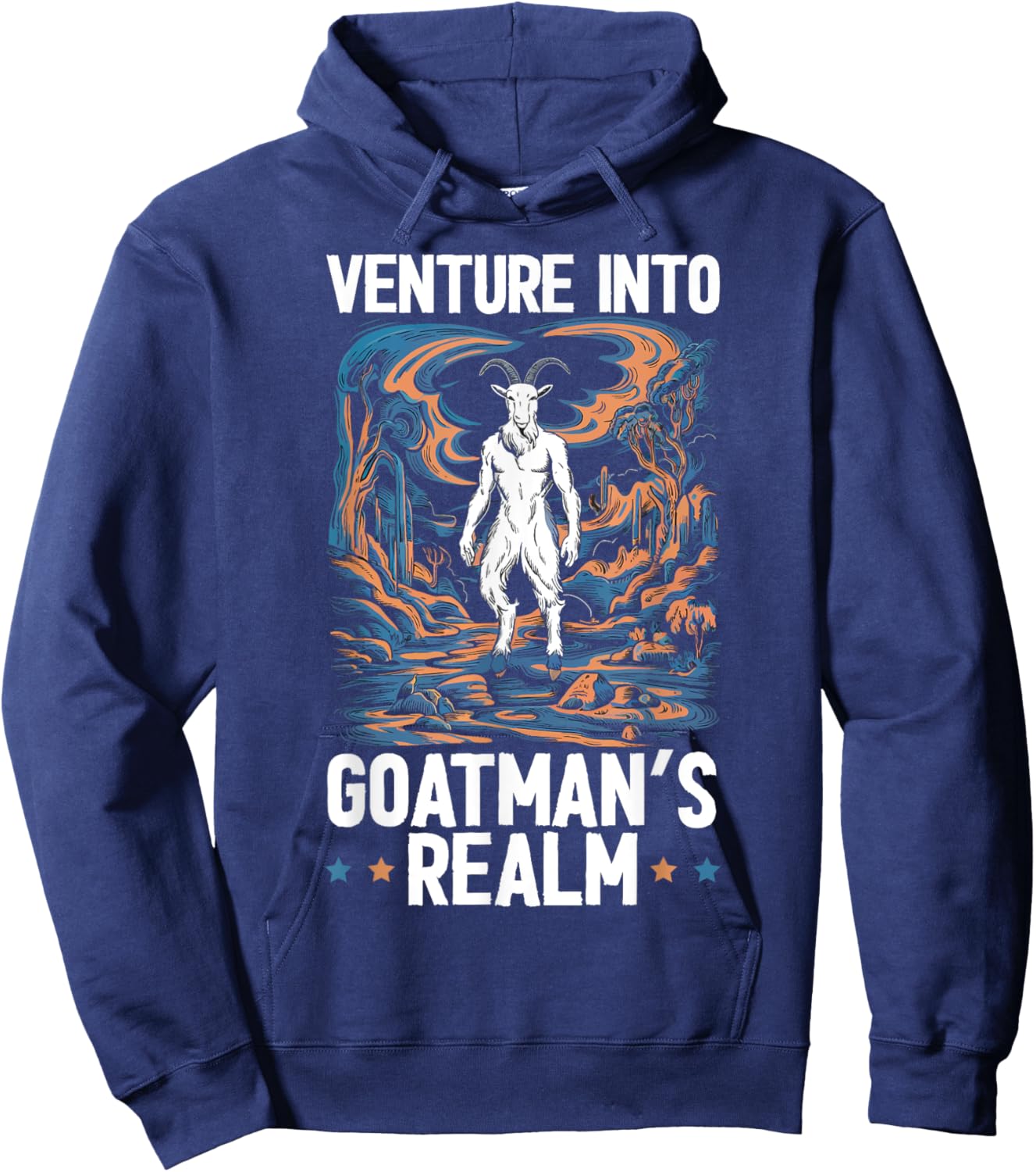 Goatman Legendary Creature Cryptozoology Cryptid Hoodie - Hoodie | Navy