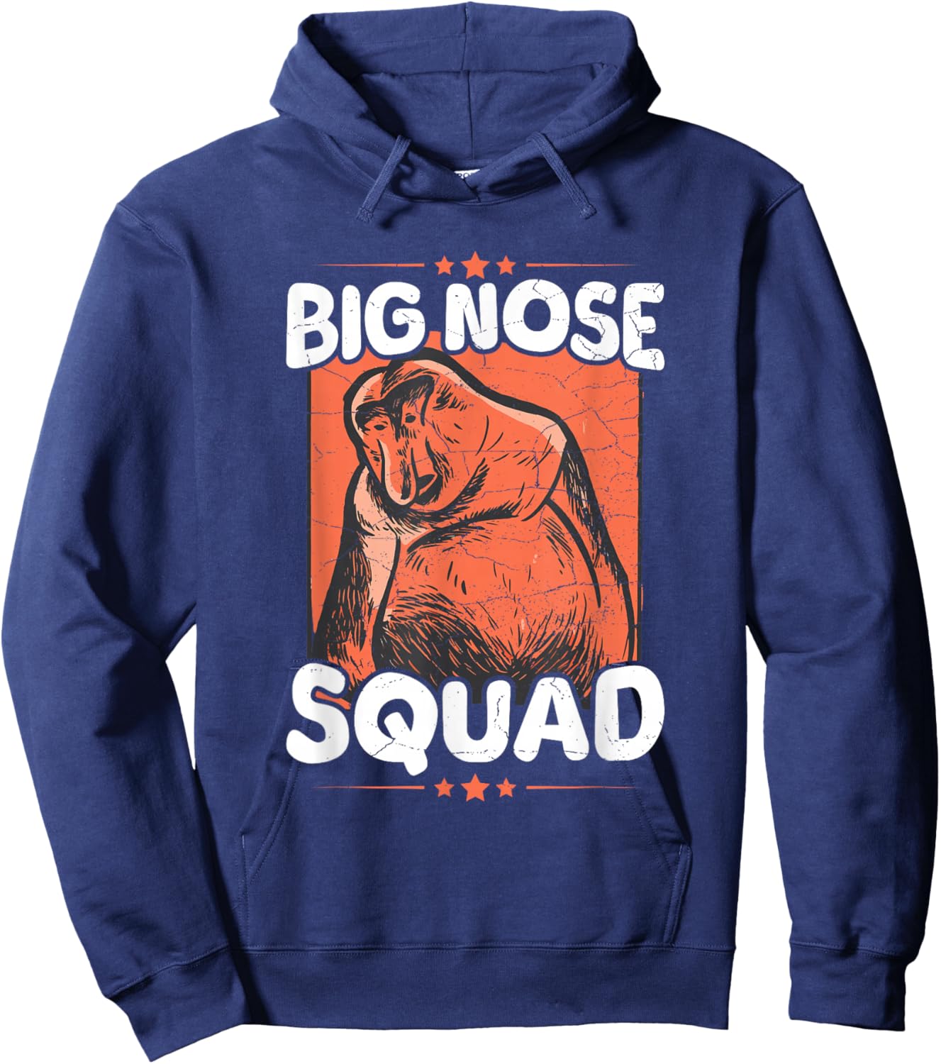 Big Nose Squad Quote for a Proboscis Monkey Lover Hoodie - Hoodie | Navy