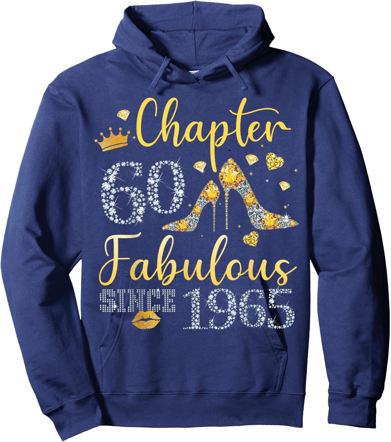 Women Chapter 60 Fabulous Since 1965 60 years old Birthday Hoodie - Hoodie | Navy