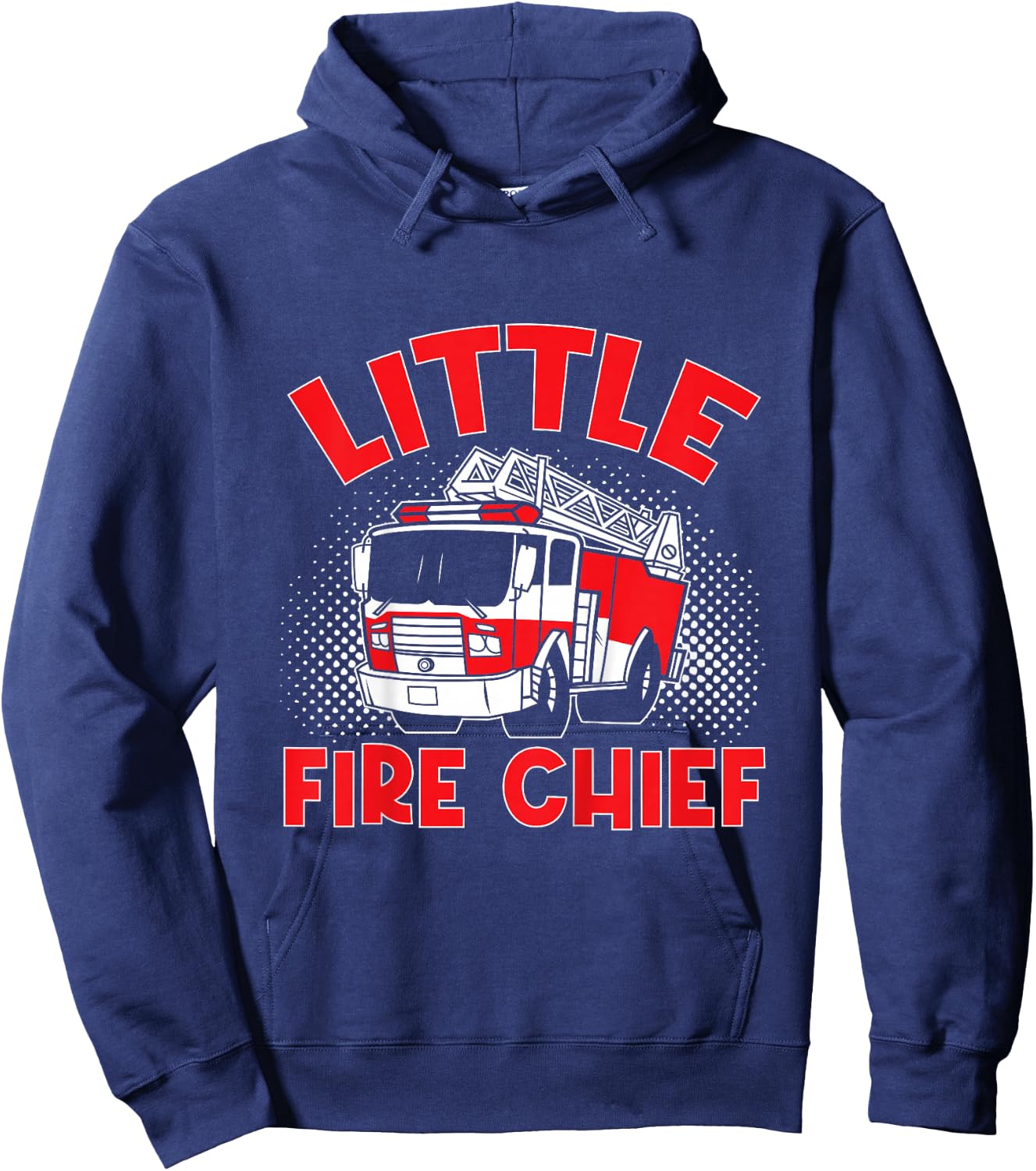 Fire Truck Kids Firefighter Little Fire Chief Hoodie - Hoodie | Navy