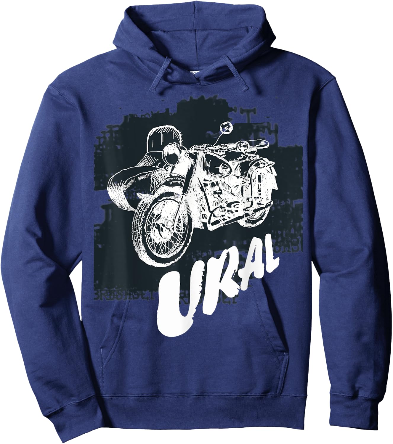 Retro Motorcycle Ural - Vintage Sidecar Motorbike Hoodie - Hoodie | Navy