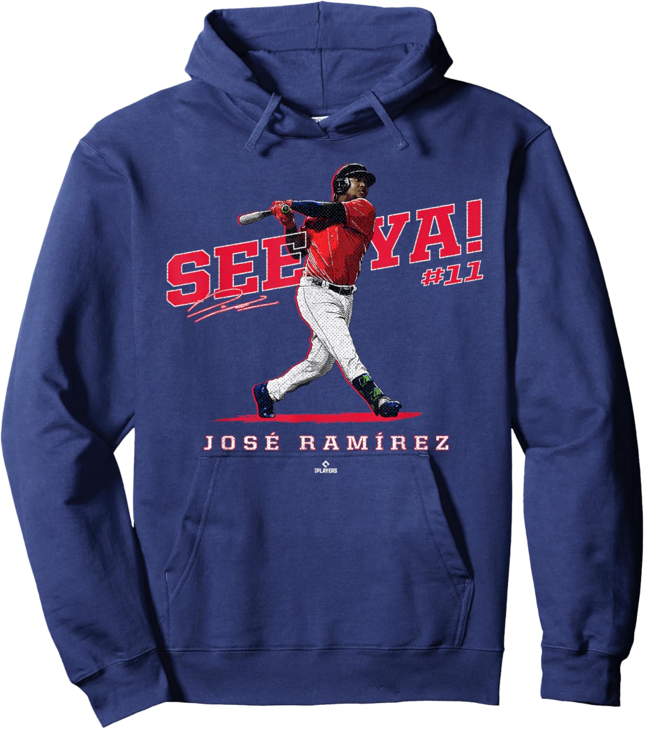 See Ya! Jose Ramirez Cleveland MLBPA Hoodie - Hoodie | Navy
