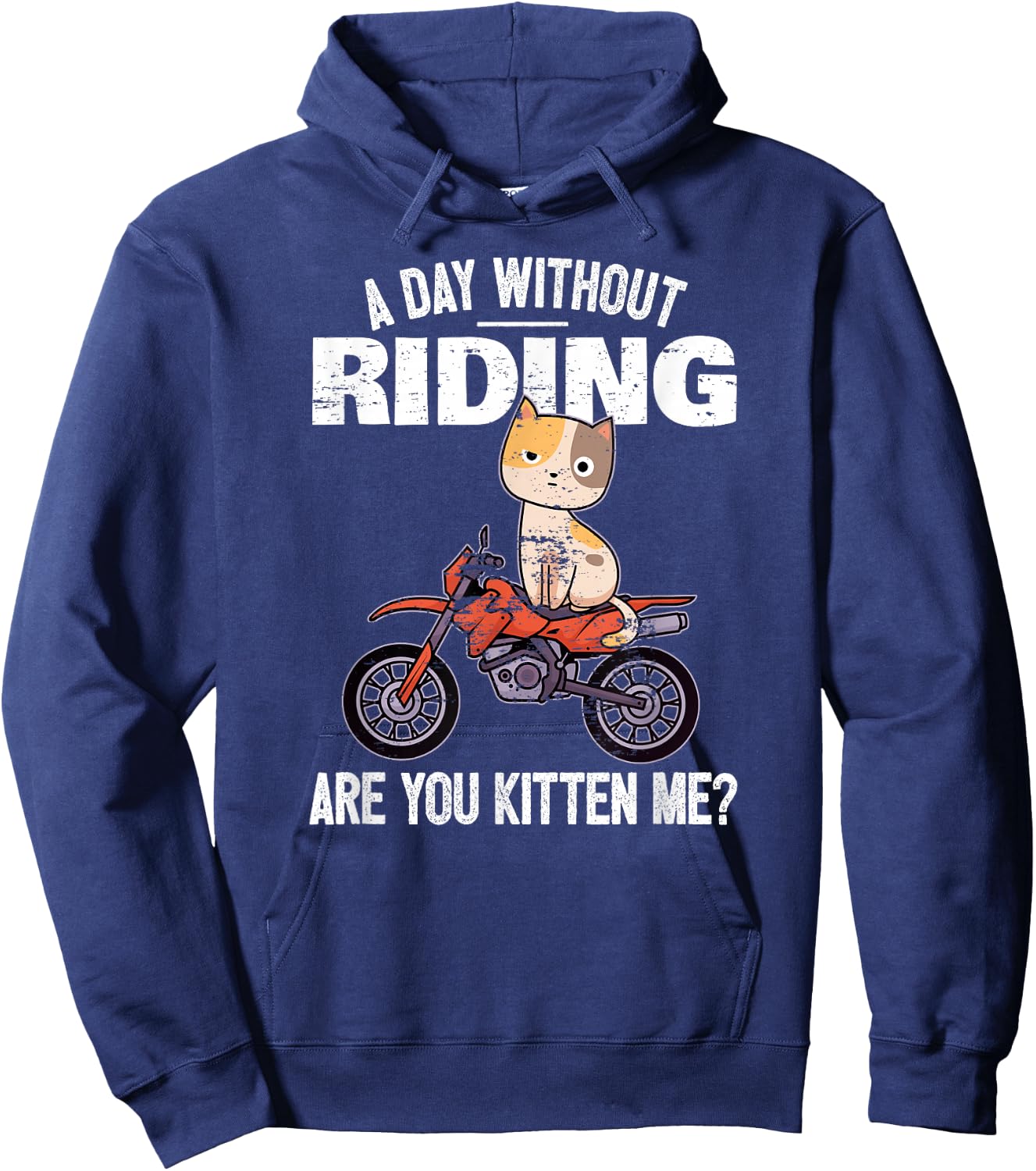Motocross Rider Motocross Bike Motorcycle I Kitten Cat Women Hoodie - Hoodie | Navy