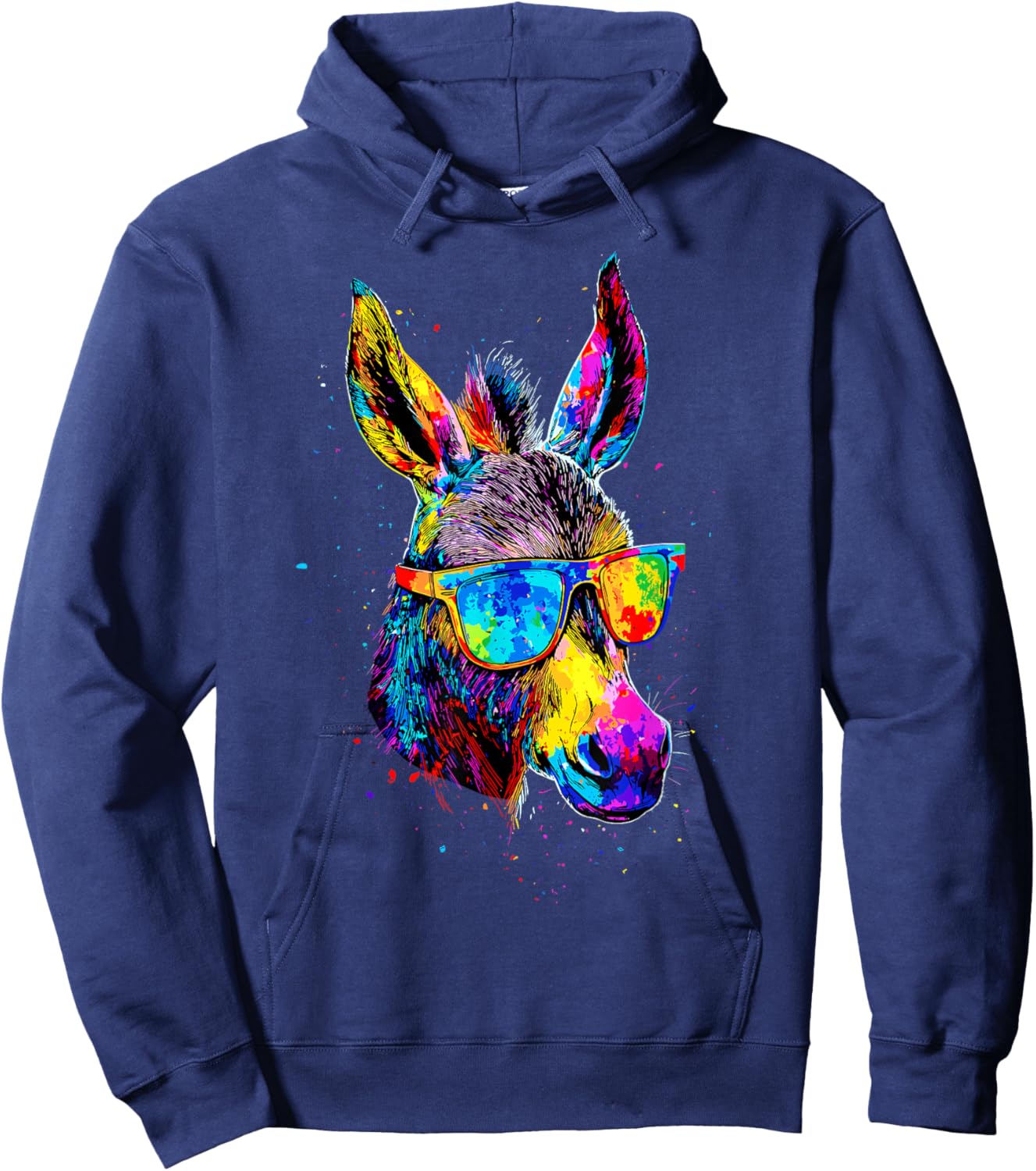 Donkey Colorful Popart Colors Donkey House Donkey Riding Hoodie - Hoodie | Navy