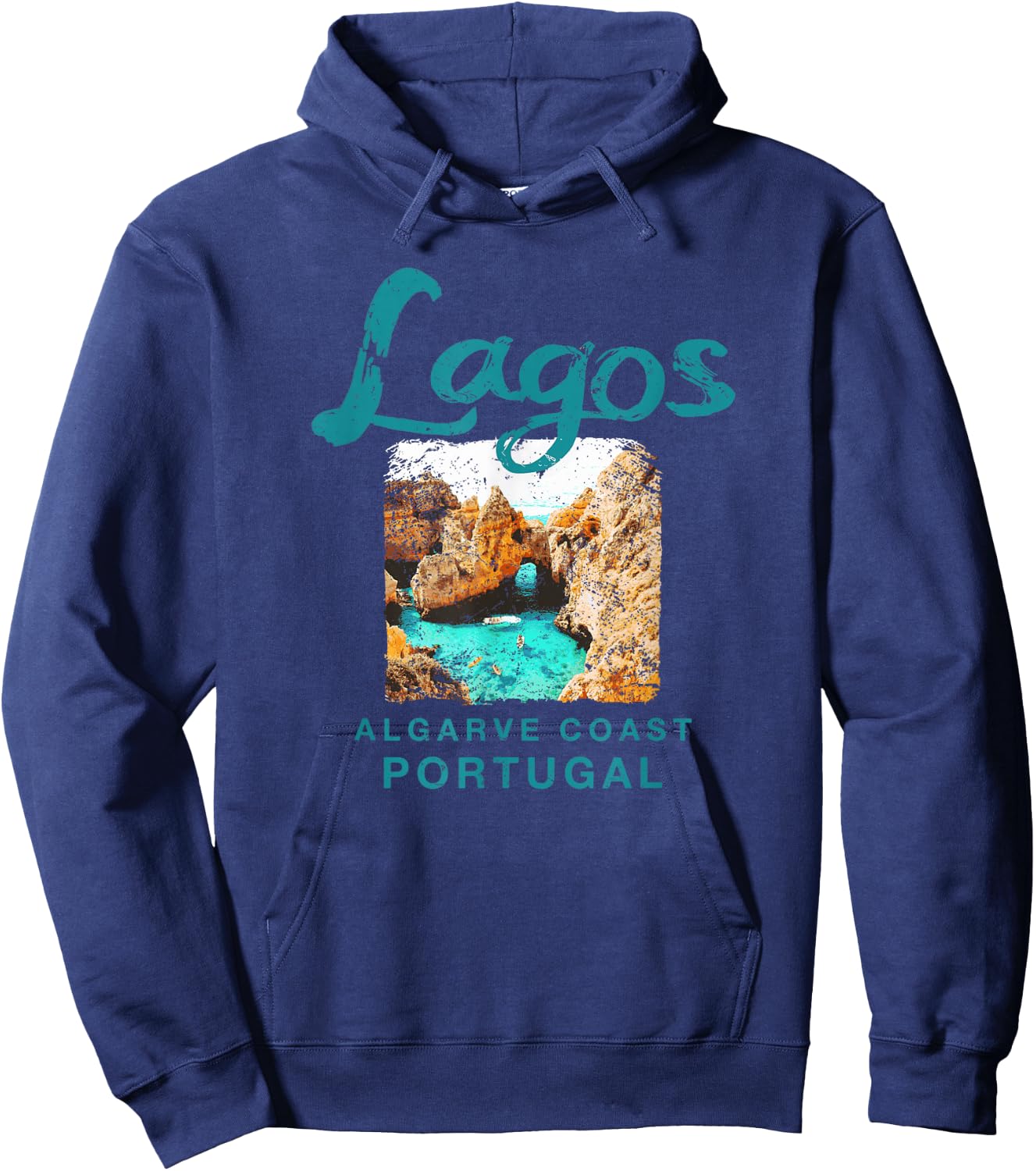 Lagos Portugal Algarve Coast Vintage Portuguese Hoodie - Hoodie | Navy