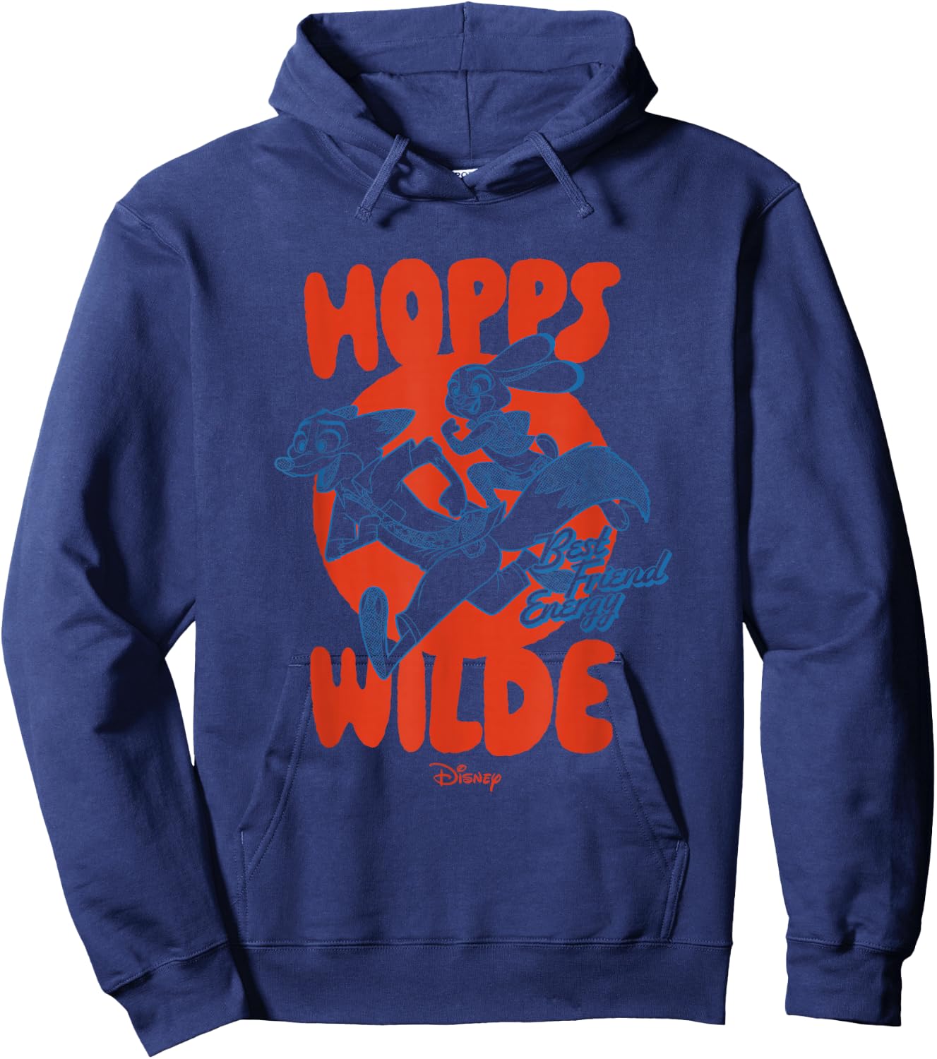 Disney Zootopia 2 Judy Hopps Nick Wilde Retro Duo Hoodie - Hoodie | Navy