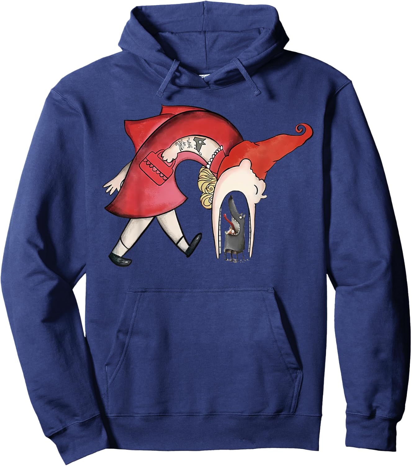 Soulisfree Avengers Little Red Riding Hood Eating Wolf Hoodie - Hoodie | Navy