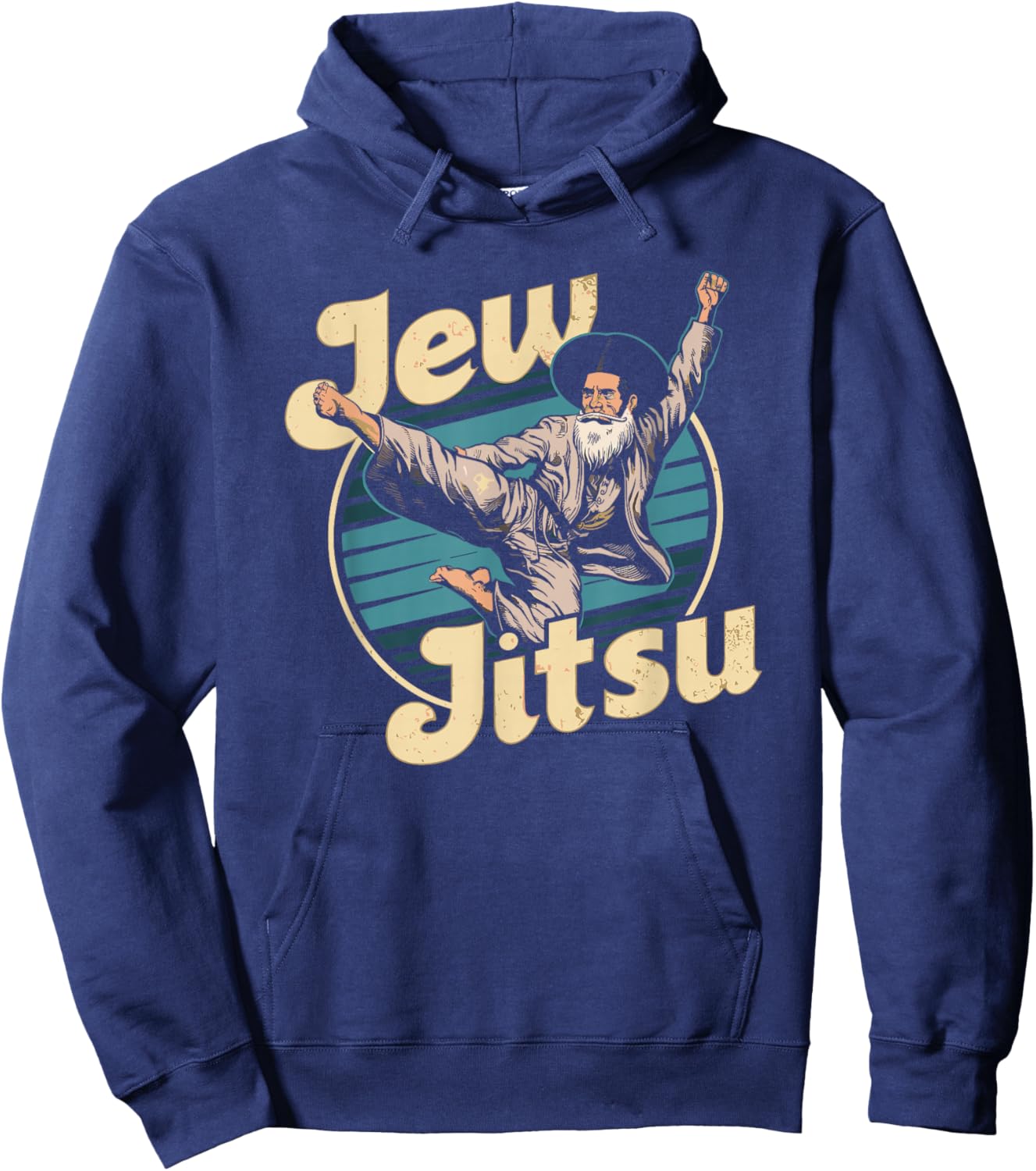 Jewish Karate Jitsu Hanukkah Jiu Jitsu Martial Arts Dance Hoodie - Hoodie | Navy
