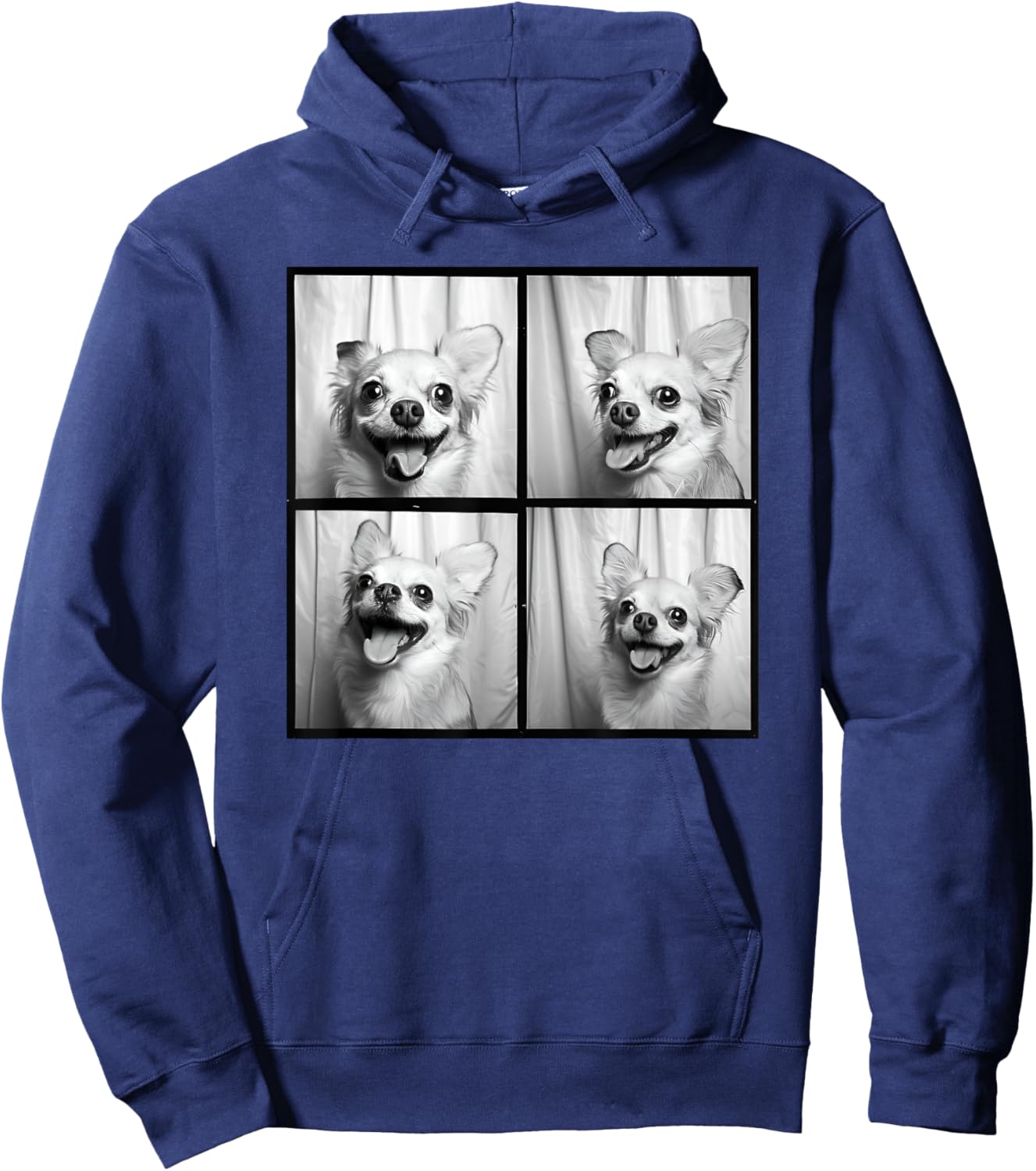Smiling Chihuahua Face Funny Dog Photoshoot Chihuahua Mom Women Kids Hoodie - Hoodie | Navy