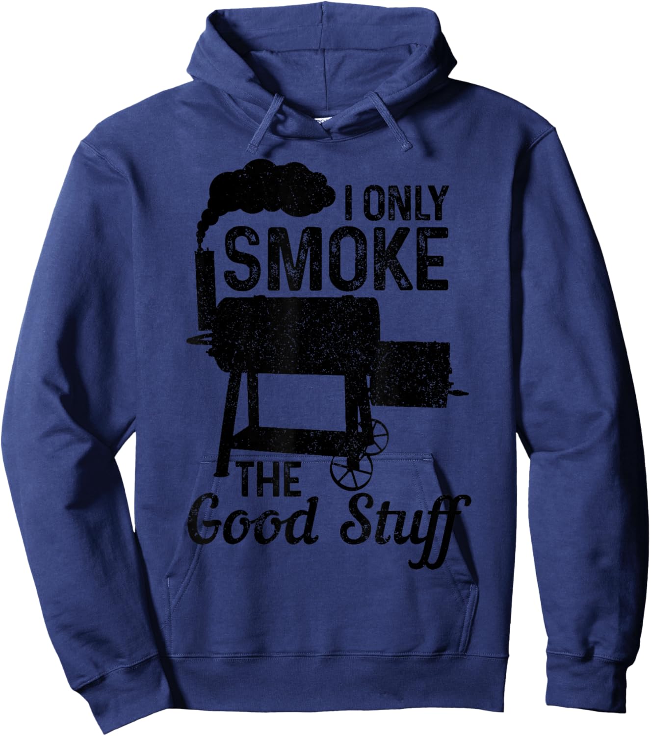 BBQ Meat Smoking Smoker Grill Grilling Funny Hoodie - Hoodie | Navy