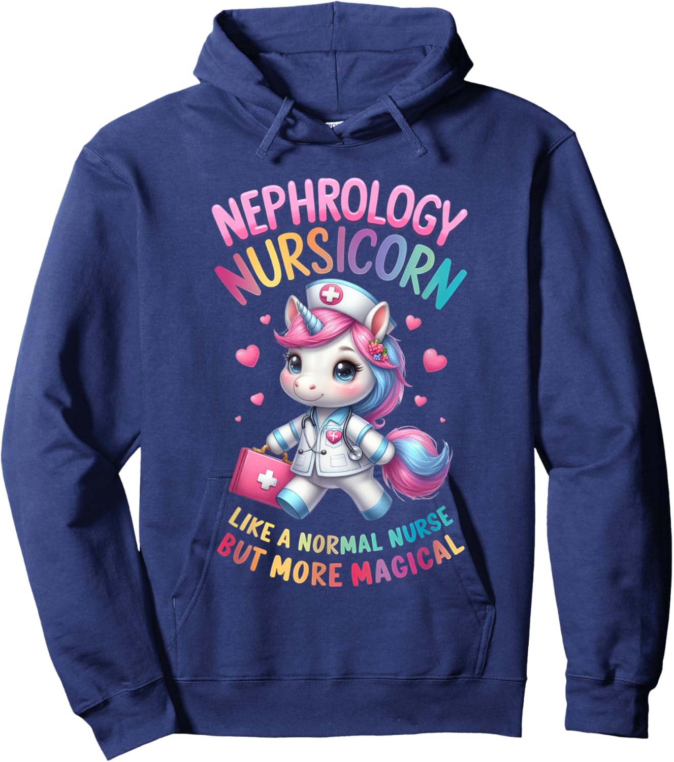 Funny Nephrology Nurse Dialysis Specialist Kidney Care Hoodie - Hoodie | Navy