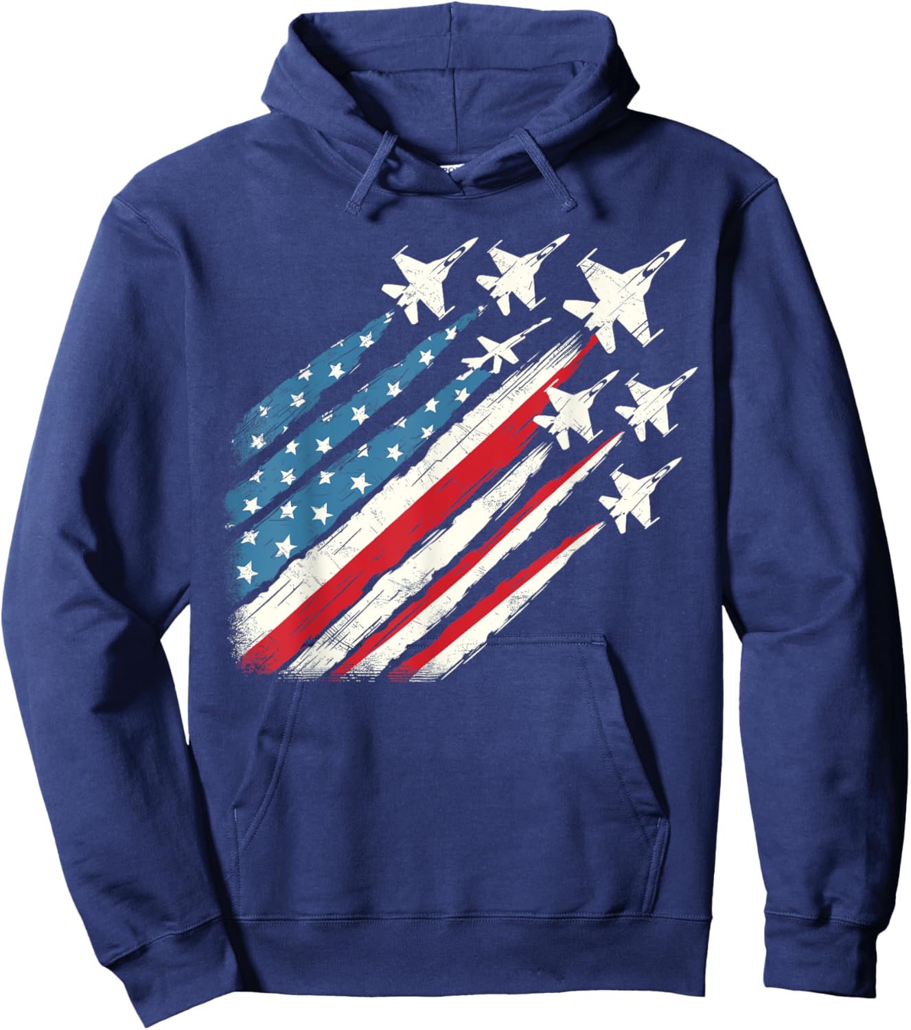 Patriotic USA Fighter Jets 4th of July Girls Kids Men Hoodie - Hoodie | Navy