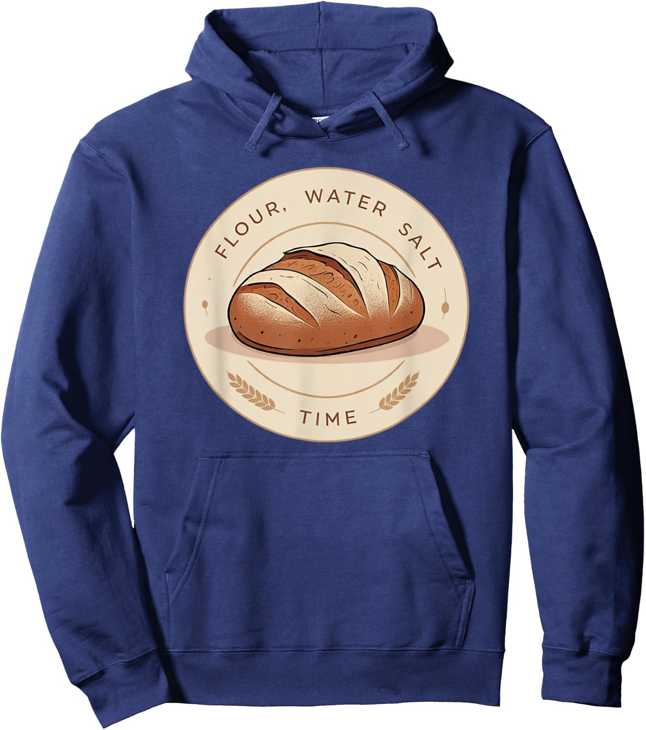 Flour, Water, Salt, Time Hoodie - Hoodie | Navy