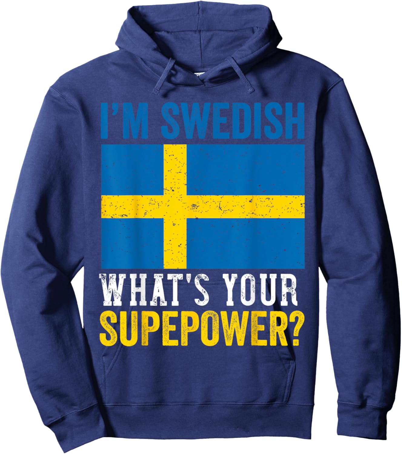 Swedish Flag Sweden Men Women Sverige Svenska Souvenirs Hoodie - Hoodie | Navy