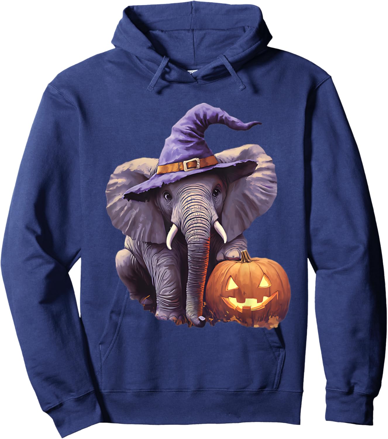 Halloween Pumpkin Decor Girls Boys Kids Elephant Halloween Hoodie - Hoodie | Navy