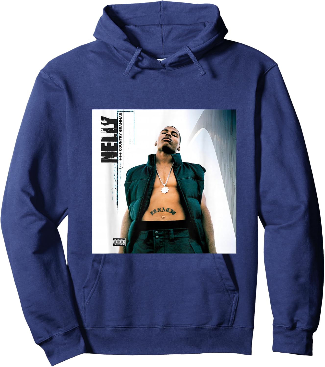 Nelly's Country Grammar Album Cover Derrty Entertainment Hoodie - Hoodie | Navy