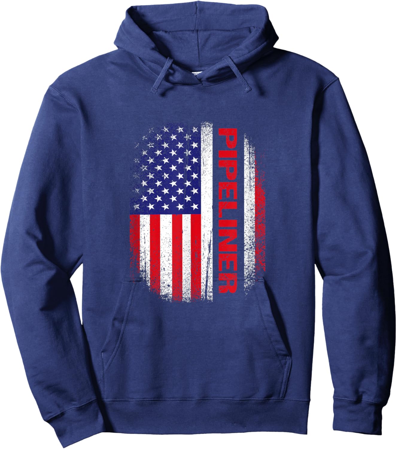 4th Of July Vintage US Flag Pipeline Welder Pipeliner Kids Men Hoodie - Hoodie | Navy