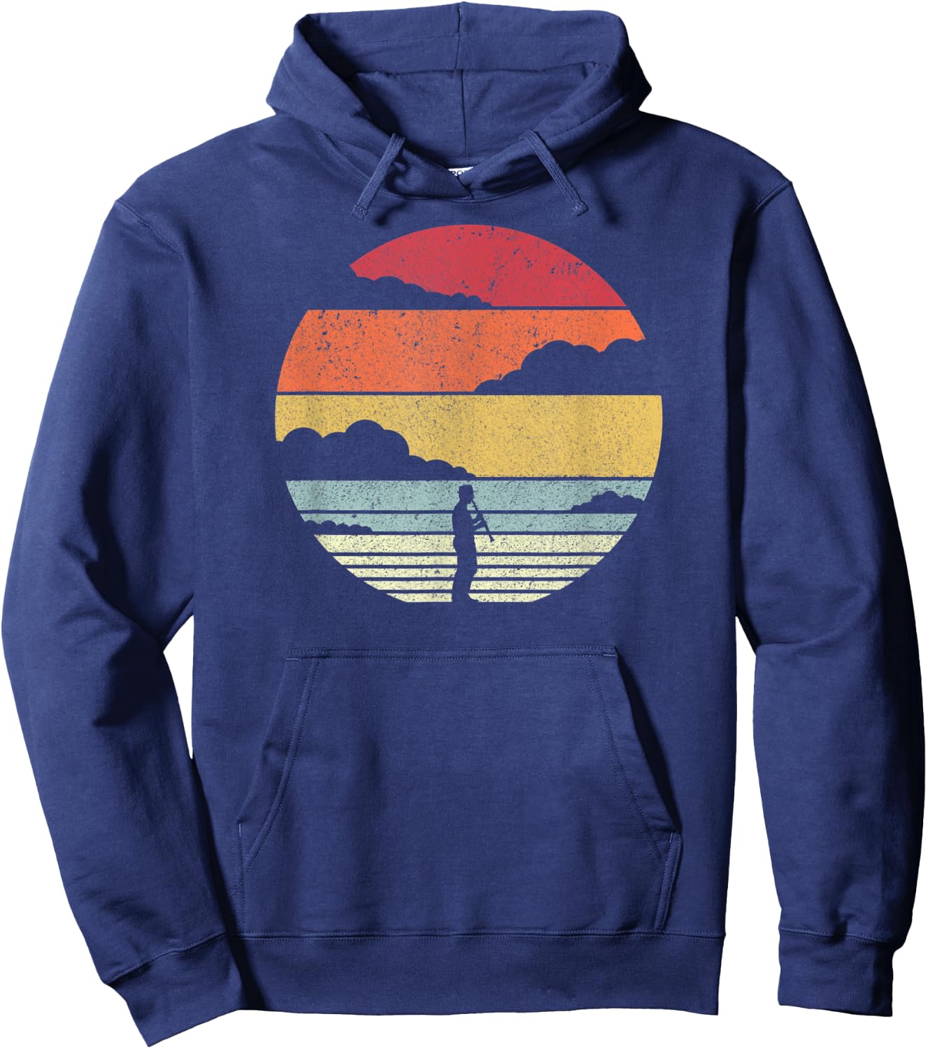 Clarinet Shirt. Retro Style For Clarinetist Hoodie - Hoodie | Navy