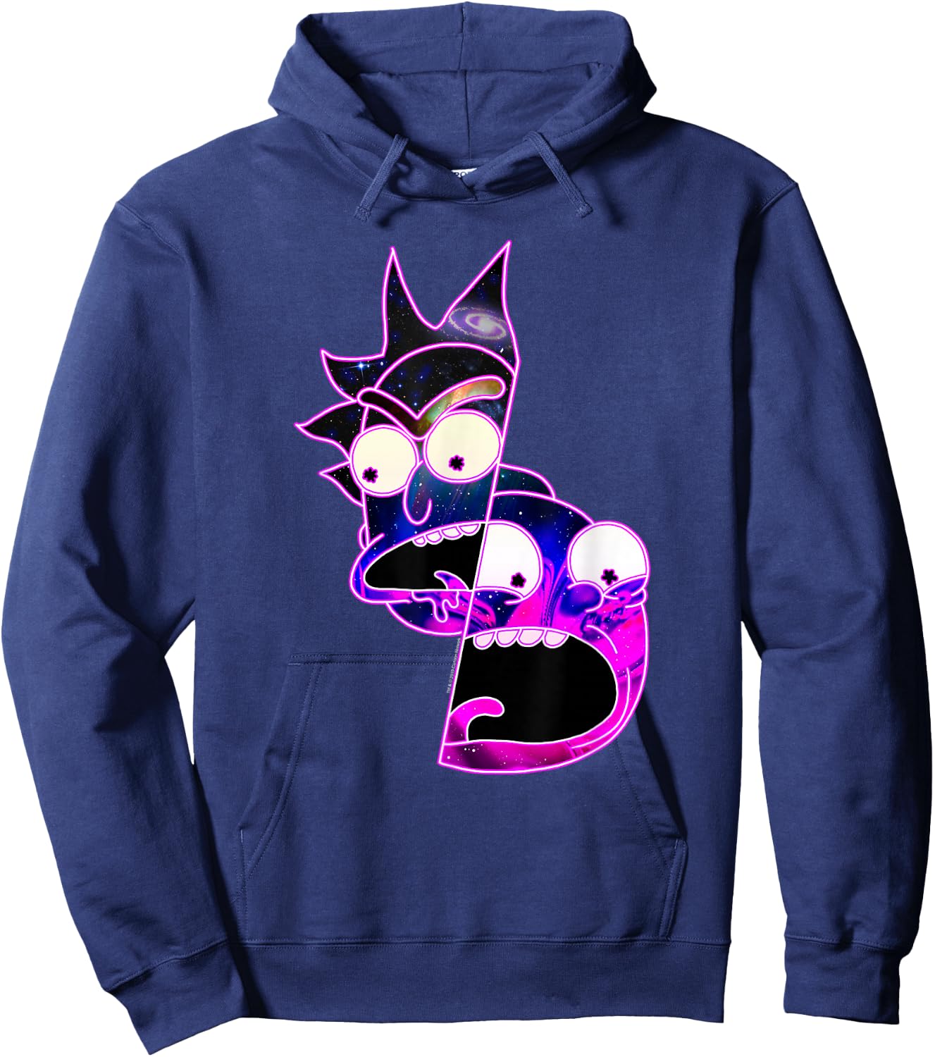 Rick and Morty Trippy Galactic Rick and Morty Hoodie - Hoodie | Navy