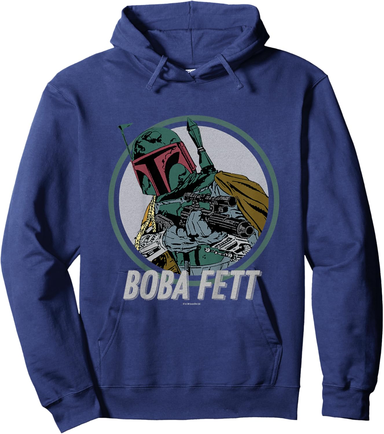 Kinder Star Wars Boba Fett Retro Circle Hoodie - Hoodie | Navy